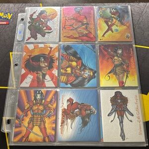 18 Vintage  SHI comic images Holo Card Set - Multicolor